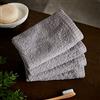 Catherine Lansfield Panno viso in cotone ad asciugatura rapida, confezione da 4, grigio