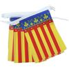 AZ FLAG Ghirlanda 6 Metri 20 Bandiere Comunità Valenciana 21x15cm, Bandiera Comunidad Valenciana In Spagna 15 x 21 cm - Festone Bandierine