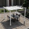 DEGHI Gazebo 3x3 m in alluminio bianco con tetto scorrevole - Norris