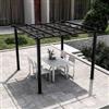 DEGHI Gazebo 3x3 m in alluminio antracite con tetto scorrevole - Norris