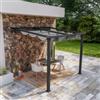 DEGHI Gazebo pergola 3x2,5 m in alluminio antracite con tetto scorrevole - Norris