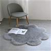 QINGLOU Faux Pelliccia di Agnello di Pecora Tappeto, imitazione lana, adatto per tappeto per soggiorno, lunga pelliccia morbida, soffice, tappetino per il letto, divano (Grigio, 45 x 45cm)