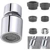 GUOYOU Aeratore Rubinetto, 2 Modalità, Aeratore Per Rubinetto in Acciaio Inox 360° Girevole, Rompigetto Rubinetto con Filettatura Maschio Adattatore Rubinetto, Per lavello da Cucina Bagno