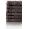 Glart - Set di asciugamani premium in spugna, disponibili in 6 colori e 5 dimensioni, composto da 6 asciugamani per il viso da 30x30 cm, carbone