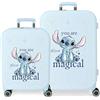 Disney Joumma Bags Stitch You Are Magical Valigie da Cabina, Set Valigie, Realizzato in ABS, Materiale resistente e leggero, Chiusura a combinazione laterale, Are Magical, Set valigie