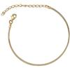 MATERIA by Matthias Wagner MATERIA - Bracciale da donna con catenina a serpente in argento 925 placcata in oro dello spessore di 1 mm argento 925 dorato 17 - 22 cm regolabile # SA - 62