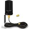 Bingfu Antenna 4G LTE Esterna 7 dBi SMA Maschio Supporto a Parete Imperméable per Iliad TIM WindTre Vodafone 4G LTE Router Gateway Modem Fotocamera da Caccia Fotocamera Trappola per Animali