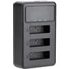 Yctze Caricabatterie per - Accessorio di Ricarica USB Durevole a 3 Slot perNP-BX1