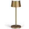 Madrigal Stilosa Lampada da Tavolo Senza Fili - Abat Jour Led Ricaricabile Scrivania e Comodino di Design - Lume Touch USB C - Luce Wireless Salotto - Dimmerabile - Lampade Ristorante - Oro Brunito