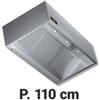 Cappa Aspirazione Professionale Serie Cubica a Parete, Profondità 110 cm, AISI 304 18/10, Senza Motore, con Faretti - Cappa Aspirazione Professionale Serie Cubica P 110 L 180, Senza Motore, con Faretti