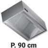 Cappa Aspirazione Professionale Serie Cubica a Parete, Profondità 90 cm, AISI 304 18/10, con Motore - Cappa Aspirazione Professionale Serie Cubica P 90 L 240, con Motore