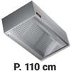 Cappa Aspirazione Professionale Serie Cubica a Parete, Profondità 110 cm, AISI 304 18/10, Senza Motore - Cappa Aspirazione Professionale Serie Cubica P 110 L 280, Senza Motore