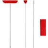PEUTIER 4pz Strumenti per Pulizia della Tavola Armonica Pianoforte a Coda, Strumento per Pulizia delle Testine Grandi e Piccole con Asta Prolunga e Panno Fibra Morbida Kit di Pulizia per Pianoforte