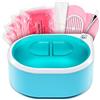 YAOBLUESEA Bagno di paraffina per mani e piedi, scaldacera professionale a riscaldamento rapido 265W 2000mL con 4x200g di cera di paraffina e accessori Blu-Bianco