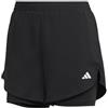 adidas Donna AEROREADY Made for Training Minimal Two-in-One Shorts, Black/White, L