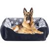 FURTIME Cuccia Cane Letto per Cani Cuscino Lavabile e Antiscivolo Lettino Morbido Divano per Cani Cuccia Cane Interno Taglia Grande Brandina per Gatto XXL(106x80x23cm) Nero
