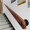 Dawselod Corrimano in legno per scale Ringhiere per scale montate a parete Maniglione antiscivolo Corrimano per casa Loft interni Passi Decking Scale Legno massiccio (A, 200CM)