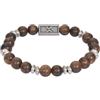 iXXXi Men Bracciale da uomo con perline Kurt argento opaco | One-Size, One size, Acciaio inossidabile, Nessuna pietra preziosa