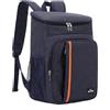 QINGLOU Zaino Termico Frigo 25L, Borsa Termica Porta Pranzo Borsa Frigo Borsa della Spesa Isoterma, Grande Frigo Termico per PIC-nic/All'aperto/Barbecue/Campeggio/Eventi Sportivi (A.Blu Navy)