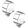 CHIC & ARTSY Ear Cuff 925 Sterling Silver Conch Ear Cuff per Donna Regolabile Non-Piercing Orecchini