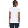 Armani Exchange Basic con logo sequin, T-shirt, Donna, Bianco (White Ground), S