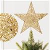 FFTANXS Stella Albero Di Natale Oro - Puntale Luminoso in Ferro - Decorazione Festa Natalizia - Accessori Perfetti - 25 * 20 * 5CM