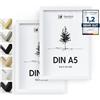 Heimlich® - Cornice per foto - A5 14,8x21 cm, Legno di Ayous, Bianco, Confezione da 2 - Cornici per collage di poster di diplomi con copertura in foglio di plastica - Montaggio a parete o da tavolo