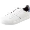 Armani Exchange Lace Up, Side Line Logo, Back Color Detail, Scarpe da Ginnastica Uomo, Bianco/Blu (Op.White/Blue), 45 EU