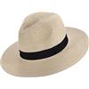 Moxamo Cappello Panama Rollable Straw-Fedora Summer Beach Sun Cappelli Protezione UPF50+ Wide Brim Floppy Ladies Paglia Sunhat per Uomini Donne Packable Holiday Beach Accessori, beige+, Large