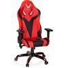 HJH Office 729261 PROMOTER I poltrona direzionale in ecopelle rossa/nera sedia da gaming per PC seduta sportiva con funzione basculante