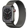 Apple Smartwatch Apple Watch Series 8 OLED 41 mm Digitale 352 x 430 Pixel Touch screen 4G Grafite Wi-Fi GPS (satellitare) [MNJM3FD/A]