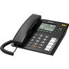 ALCATEL T78 - Telefono Fisso a Filo - Grande Display Alfanumerico - Vivavoce - Blocco Chiamate - Indicatore Luminoso Chiamata in Arrivo - Tasto Richiamata - 8 Tasti di Memoria Diretta - Nero