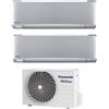 Panasonic Climatizzatore Condizionatore Panasonic Dual Split Inverter Etherea Silver 18000+18000 con CU-5Z90TBE R-32 Wi-Fi Integrato Argento