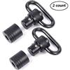 LEJUNJIE QD Sling Swivel Push Button Quick Release Detachable Tactical Gun Strap Mount Base Adapter, 3,2 cm Loop (2 Set Pack)
