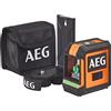 AEG CLG220-B Livella Laser Verde - 2 Linee, Batteria Non Inclusa, Illumina Fino a 20 Metri, Livella Laser Autolivellante, Accuratezza ±0.3 mm/m, Con Protezione IP54, Filetto 1/4˝