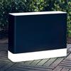 Vaso Rettangolare O/E illuminato - Serralunga_INCOMPLETO, Vaso Rettangolare O/E 722 L3 Laccato antracite - 93,5x27x70 cm