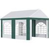 VivaGarden Gazebo Giardino 3x4 mt Tendone da Giardino Portata Massima 12 Persone con Doppio Ingresso Picchetti e Funi Incluse