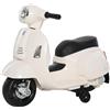 DecHome Moto Elettrica per Bambini 18+ Mesi Licenza Ufficiale Vespa Batteria 6V Fari e Clacson colore Bianco - 138WT/370