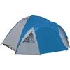 DecHome Tenda da Campeggio 4 Posti con Tasche e Gancio in Poliestere e Fibra di Vetro 3x2.50x1.30 mt colore Blu - A329055AO12