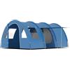 DecHome Tenda da Campeggio per 5-6 Persone con 2 Porte Finestre e Tasche Portaoggetti 475x315x215 cm Blu