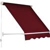 DecHome Tenda da sole da Esterno a Bracci Avvolgibile 180×70 cm colore Rosso - 1521
