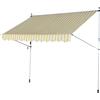 VivaGarden Tenda da Sole da Esterno a Bracci Avvolgibile 300x150 cm per Porta colore a Righe Giallo/Bianco - 840183YL