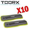 TOORX KIT RISPARMIO TOORX con 10 Coppie di polsiere/cavigliere appesantite da 0,5 kg, per un totale di 1 kg la coppia