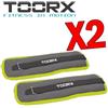 TOORX KIT RISPARMIO TOORX con 2 Coppie di polsiere/cavigliere appesantite da 0,5 kg, per un totale di 1 kg la coppia