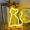 UExnkj-Y Insegna al Neon Gatto, Decorazione da Stanza con Luce Rosa, Alimentata USB e Batteria, Ideale per Stanze dei Bambini, Matrimoni e Feste