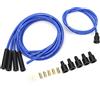 Yctze 8mm Filo Metallo Silicone Ad Alte Prestazioni Cavo Candela 1m Lunghezza Alta Efficienza Accensione Stabile Set di Cavi per 4 Cilindri Auto D'Epoca (Blu)