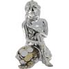 OGGETTISTICA Statua Portafortuna Dea Bendata 208 Laminata Argento con Monete