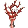 OGGETTISTICA Statua Portafortuna ACAMPORA CORALLO02 in Terracotta Smaltata con Corallo 40cm