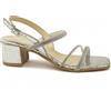 Vegan Shoes Italy VSI ALMA Sandali vegan gioiello tacco largo argento brillanti squadrati Made in Italy ec