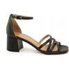 Vegan Shoes Italy VSI ABBY Sandali vegan neri mais tacco comodo intreccio fasce tallone chiuso Made in Italy